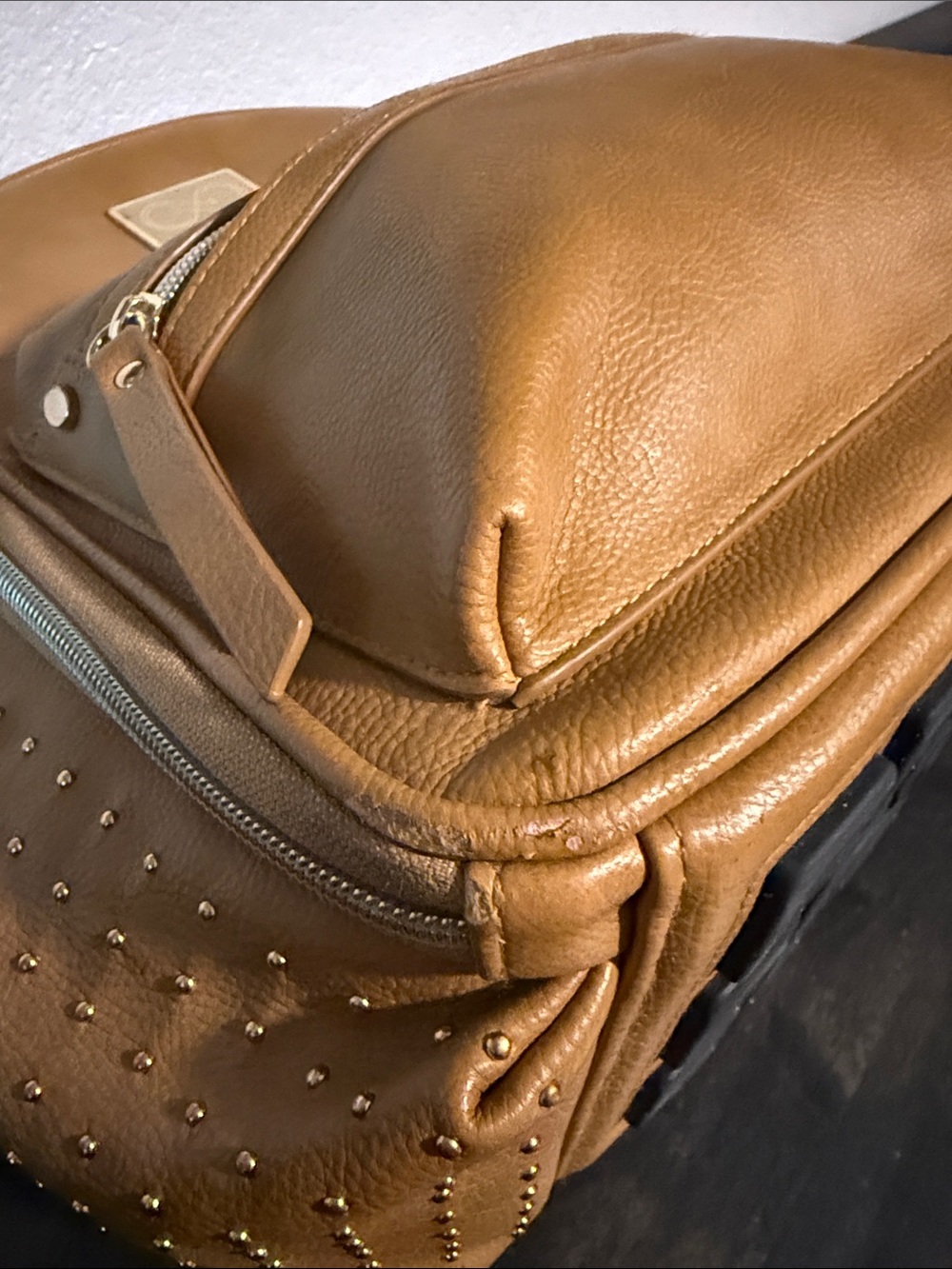 Chelsea & Cole Itzy Ritzy Camel sSudded Mini Backpack Diaper Bag - Picture 10 of 11